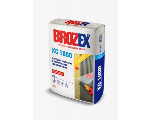 Клей для теплотзоляции армирующий BROZEX КС-1000, 25 кг
