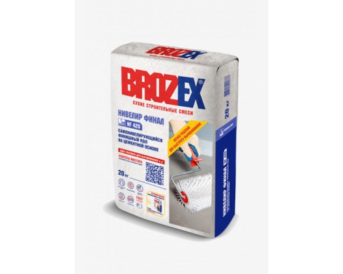 Наливной пол самонивелирующийся BROZEX НИВЕЛИР ФИНАЛ NF420, 20 кг
