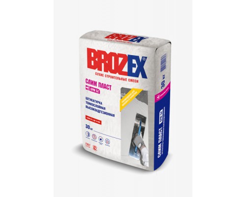 Штукатурка гипсовая тонкослойная BROZEX СЛИМ ПЛАСТ GPM 52, 30 кг